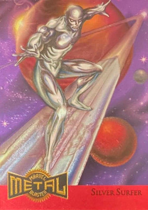 Marvel Metal 1995 Trading Cards : -METAL BLASTERS- #11 of 18 Chase Cards -Silver Surfer