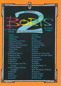 Boris Vallejo Trading Card Series 2 (1992) #NNO - Checklist CL