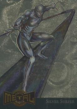 Marvel Metal 1995 Trading Cards : - GOLD METAL BLASTERS- #11 of 18 Chase Cards - Silver Surfer