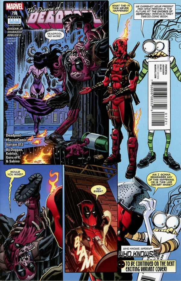 Deadpool #12 Secret Comic Variant (2016 4th Series)