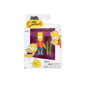 Bart Simpson w/ Skateboard : Simpsons Jakks 2.5" Figure MIB
