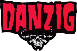 Sticker: Danzig - Large Skull Logo in Red Sticker