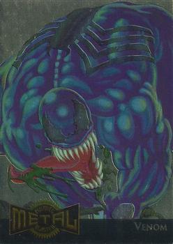 Marvel Metal 1995 Trading Cards : - GOLD METAL BLASTERS- #16 of 18 Chase Cards - Venom