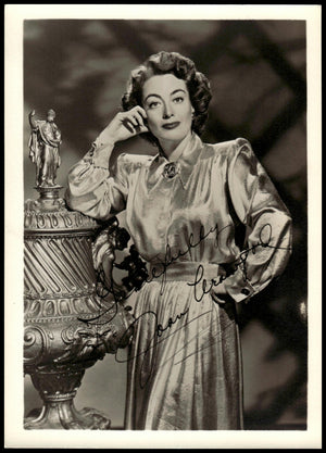 Vintage Joan Crawford Fan Club Photo 7" X  5" 1950's