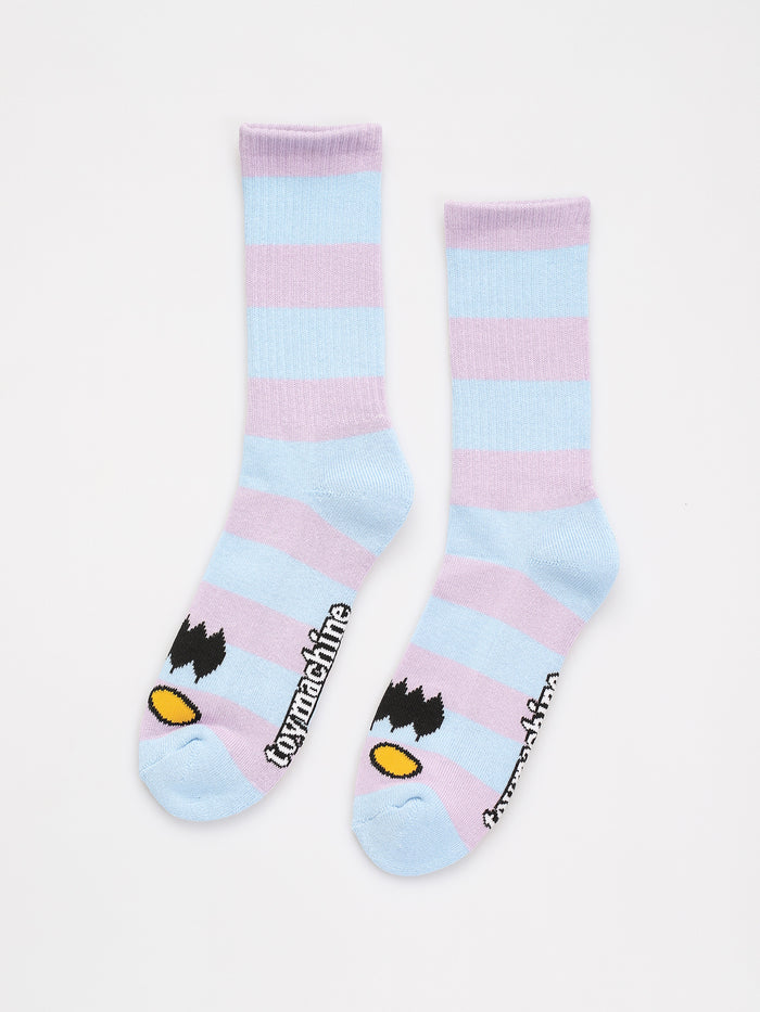 Socks: TOY MACHINE - BIG STRIPE VIOLET / LAVENDER /  BLUE