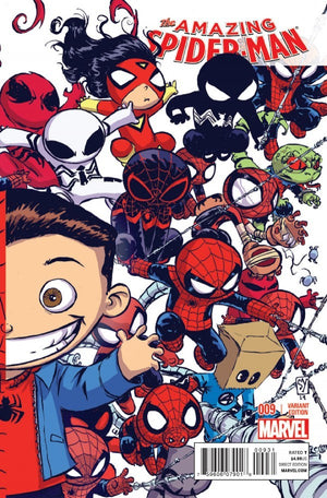 Amazing Spider-Man #9 2014 Volume 3 (1st Spider-Verse) Skottie Young Interlocking Variant