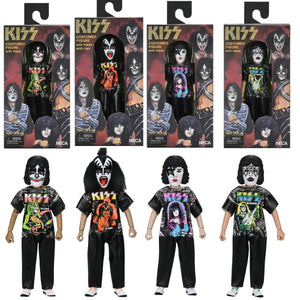 KISS Set of 4 Ben Cooper Costume Kids Action Figures by NECA Mint in Sealed Boxes