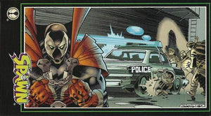 Spawn : 1995 Wildstorm Widevision Trading Cards : #28 - Cops vs. Homeless, Round One