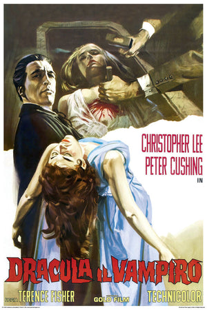 Dracula Di Vamopiro : Hammer Films Christopher Lee Poster (Reprint / Rolled)