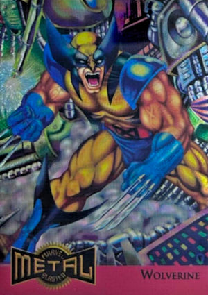 Marvel Metal 1995 Trading Cards : -METAL BLASTERS- #18 of 18 Chase Cards - Wolverine