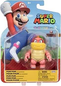 Jakks Pacific Super Mario Pom Pom with Boomerang 4-in Figure