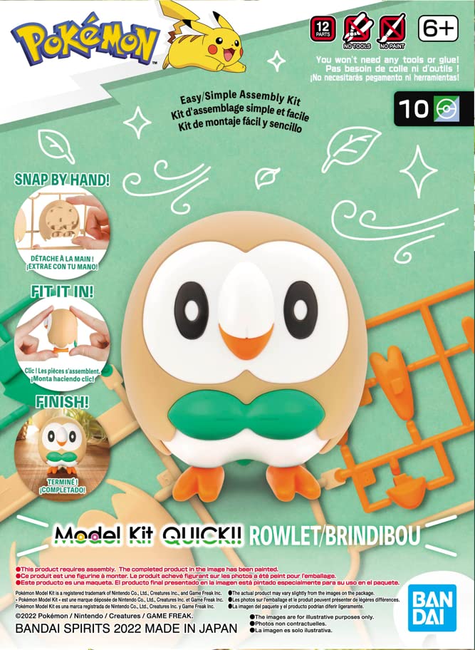 Pokémon - Owlet, Bandai Spirits Pokémon Model Kit