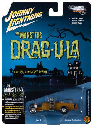 SILVER SCREEN MACHINES Johnny Lightning Munsters Drag-U-La Die-Cast Vehicle (1/64 Scale)