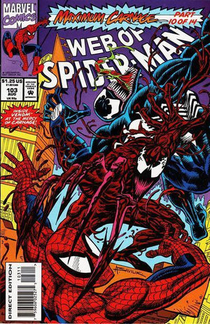 Web of Spider-Man #103 (1985 Series) Maximum Carnage 10 of 12