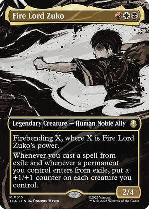 Magic The Gathering : Avatar The Last Airbender - Fire Lord Zuko - Borderless Foil