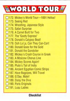 Disney Collector Cards (1991 Impel) 210 - World Tour Checklist CL