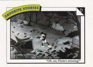 Disney Collector Cards (1991 Impel) #76 - D: "Oh, no, Pluto's missing!"