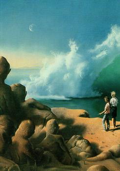 Beyond Bizarre : Jim Warren 1993 Trading Card Set  #84 - Where the Land Meets the Sea