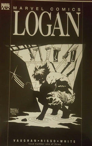 Logan #1 B&W  (Edward Risso / Brian K. Vaughn Wolverine Story 2008)