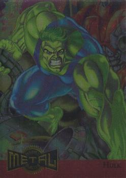 Marvel Metal 1995 Trading Cards : -METAL BLASTERS- #5 of 18 Chase Cards - Hulk