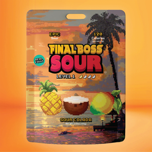 Final Boss Sour : Level 1 Sour Colada (Mango Pineapple & Coconut)(Candy)
