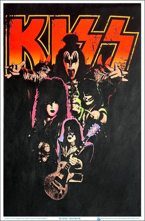 Poster: KISS Neon- Flocked Blacklight