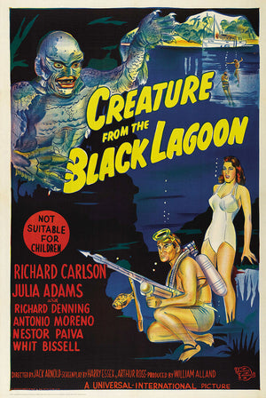 Poster: Creature from the Black Lagoon - Blue - Regular Poster