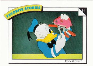 Disney Collector Cards (1991 Impel) #82 - G: Fork it over!!