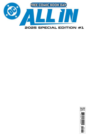 Free Comic Book Day 2025: DC All In Special Edition #1 Blank Cover