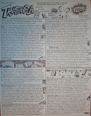 Trashola Vol. 2 #14 & #15 Double Issue (1981 Horror Fanzine) Jim Morton's