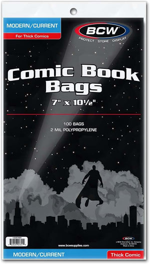 BCW : Modern / Current Comic *FOR THICK COMICS* Bags