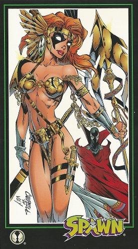 Spawn : 1995 Wildstorm Widevision Trading Cards :  #54 - Spawn vs. Angela