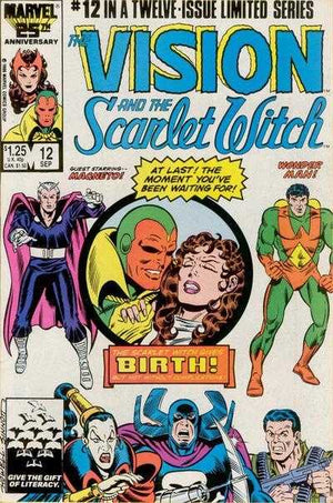 The Vision and the Scarlet Witch #12 1st Appearance of Thomas Shepard (Speed) & Billy Kaplan (Wiccan)