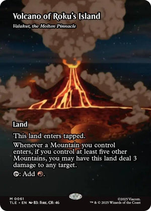 Magic The Gathering : Avatar The Last Airbender - Volcano of Roku's Island (Borderless)