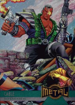 Marvel Metal 1995 Trading Cards : -Alternate M- Cable #127