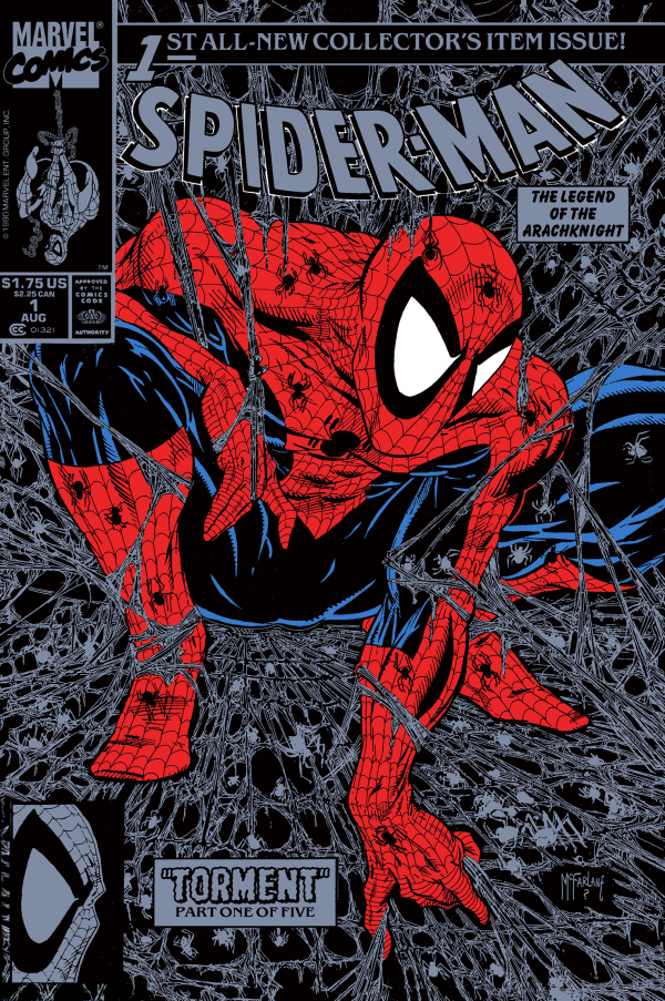 Spider-Man #1 Silver Edition (with Price on Cover)(1990 McFarlane Series)