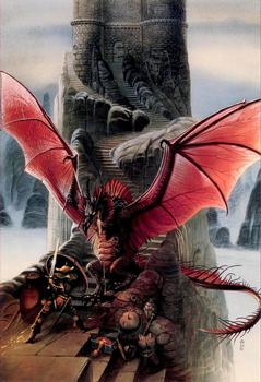 Chris Achilleos Trading Cards Series 1 (1992)  #8 - Red Dragon Challenge