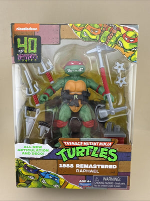 Teenage Mutant Ninja Turtles : 1988 Remastered Raphael Figure MIB Walmart Exclusive