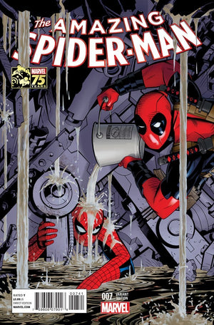 Amazing Spider-Man #7 1:25 Michael Golden Deadpool 75th Anniversary Variant (2014 3rd Series)