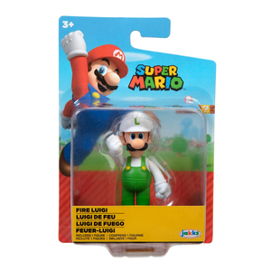 Jakks Pacific Super Mario Fire Luigi 2.5 inch Figure
