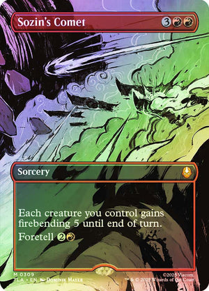 Magic The Gathering : Avatar The Last Airbender - Sozin's Comet (Borderless Foil)