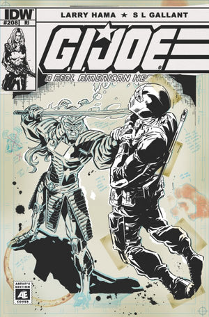 G.I. Joe: A Real American Hero #208 1:10 Gallant Black & White Artist Edition