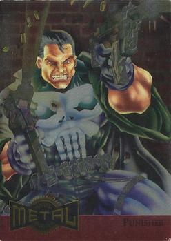 Marvel Metal 1995 Trading Cards : -METAL BLASTERS- #9 of 18 Chase Cards - Punisher