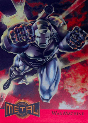 Marvel Metal 1995 Trading Cards : -METAL BLASTERS- #17 of 18 Chase Cards - War Machine