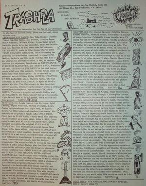 Trashola Vol. 3 #6 (1981 Horror Fanzine) Jim Morton's
