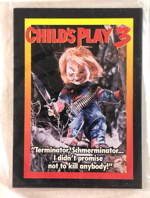 1991 CHILD'S PLAY 3 HORROR UNIVERSAL STUDIOS PROMO SEALED 5 CARD SET