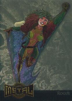 Marvel Metal 1995 Trading Cards : - GOLD METAL BLASTERS- #10 of 18 Chase Cards - Rogue