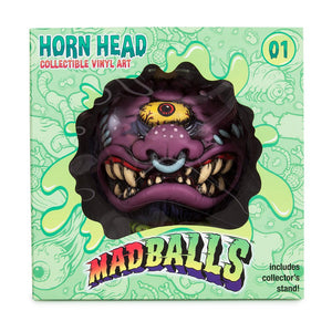 Mad Balls Horn Head 6" Medium Designer Collectible Vinyl Art Figure by Kidrobot