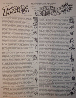 Trashola Vol. 3 #9 (1981 Horror Fanzine) Jim Morton's