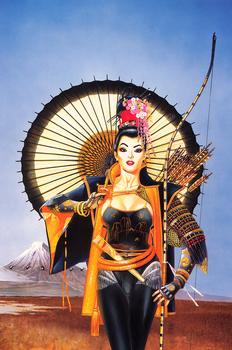 Chris Achilleos Trading Cards Series 1 (1992)  #38 - Samurai Girl
